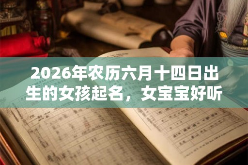 2026年农历六月十四日出生的女孩起名,女宝宝好听的名字大全 2026年农历六月十四日出生的女孩起名,女宝宝好听的名字大全