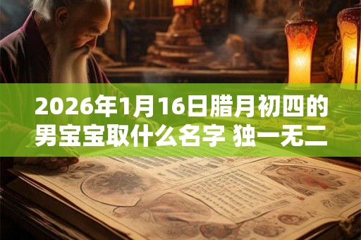 2026年1月16日腊月初四的男宝宝取什么名字 独一无二