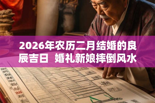 2026年农历二月结婚的良辰吉日  婚礼新娘摔倒风水说法