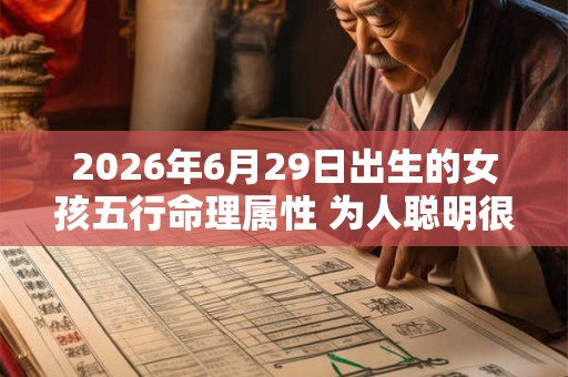 2026年6月29日出生的女孩五行命理属性 为人聪明很努力 2026年6月29日出生的女孩五行命理属性 为人聪明很努力