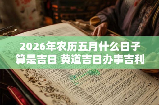 2026年农历五月什么日子算是吉日 黄道吉日办事吉利吗