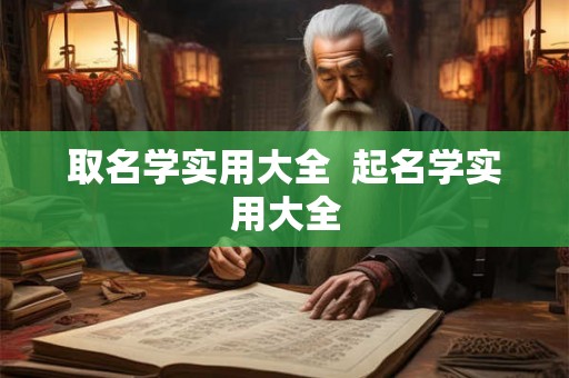 取名学实用大全  起名学实用大全