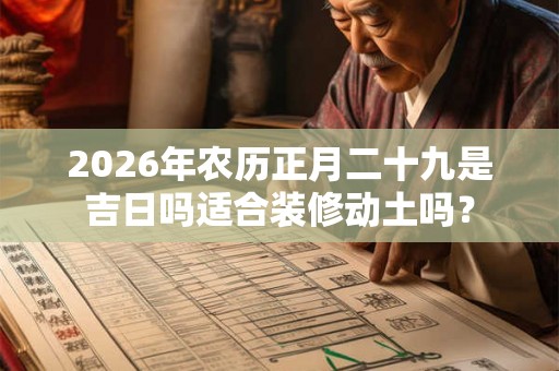 2026年农历正月二十九是吉日吗适合装修动土吗? 2026年农历正月二十九是吉日吗适合装修动土吗?