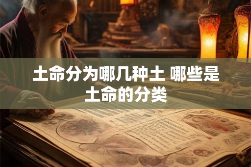 土命分为哪几种土 哪些是土命的分类