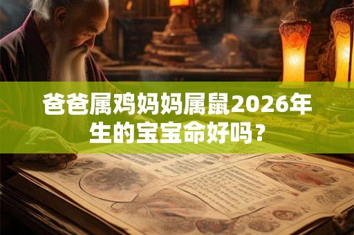 爸爸属鸡妈妈属鼠2026年生的宝宝命好吗？
