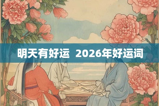 明天有好运  2026年好运词