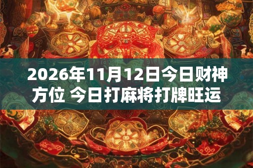 2026年11月12日今日财神方位 今日打麻将打牌旺运方位