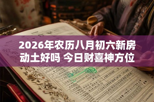 2026年农历八月初六新房动土好吗 今日财喜神方位