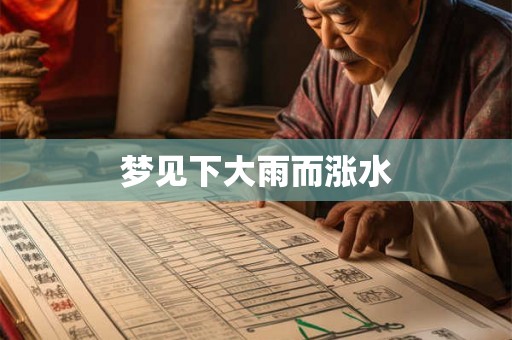 梦见下大雨而涨水