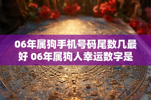 06年属狗手机号码尾数几最好 06年属狗人幸运数字是几