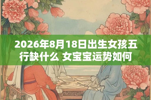 2026年8月18日出生女孩五行缺什么 女宝宝运势如何