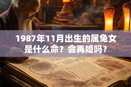 1987年11月出生的属兔女是什么命？会再婚吗？