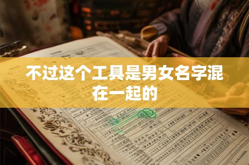 不过这个工具是男女名字混在一起的
