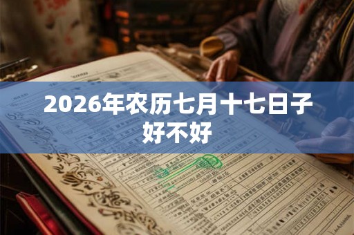 2026年农历七月十七日子好不好