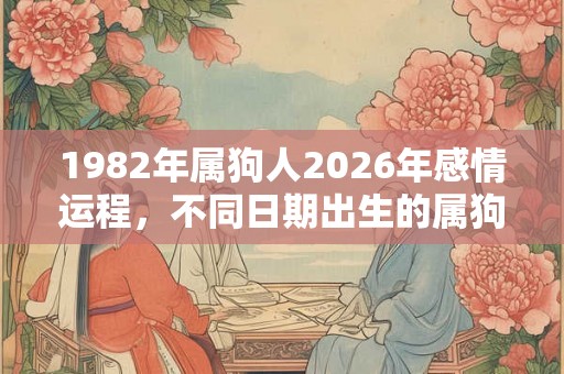 1982年属狗人2026年感情运程，不同日期出生的属狗人命运