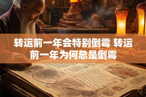 转运前一年会特别倒霉 转运前一年为何总是倒霉