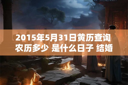 2015年5月31日黄历查询 农历多少 是什么日子 结婚吉时 2015年5月31日黄历查询 农历多少 是什么日子 结婚吉时
