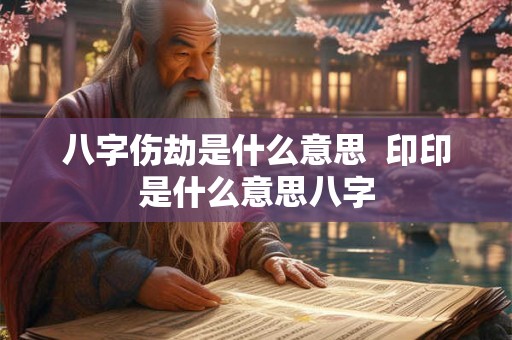 八字伤劫是什么意思  印印是什么意思八字