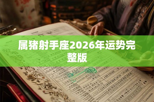 属猪射手座2026年运势完整版