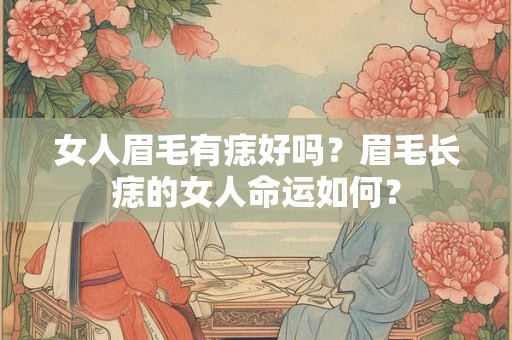 女人眉毛有痣好吗?眉毛长痣的女人命运如何? 女人眉毛有痣好吗?眉毛长痣的女人命运如何?