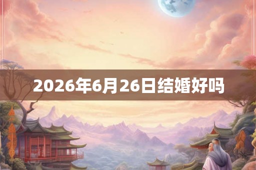 2026年6月26日结婚好吗
