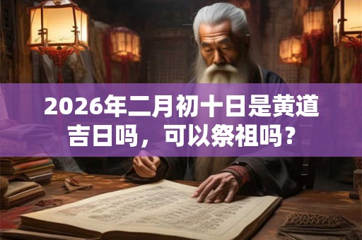 2026年二月初十日是黄道吉日吗，可以祭祖吗？