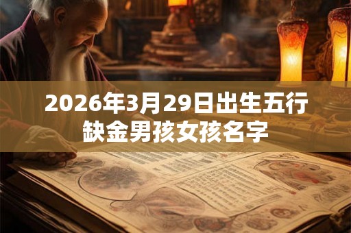 2026年3月29日出生五行缺金男孩女孩名字 2026年3月29日出生五行缺金男孩女孩名字