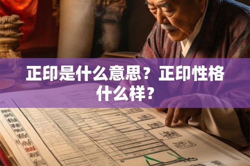 正印是什么意思？正印性格什么样？