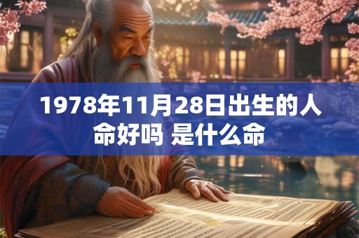 1978年11月28日出生的人命好吗 是什么命