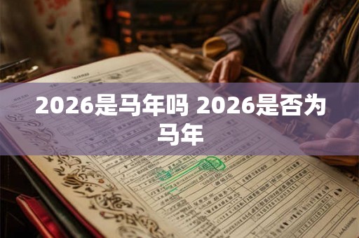 2026是马年吗 2026是否为马年