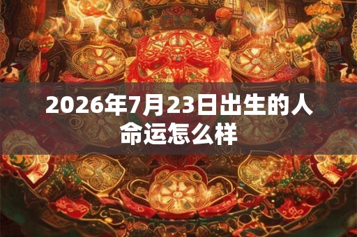 2026年7月23日出生的人命运怎么样