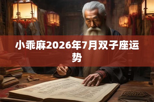 小乖麻2026年7月双子座运势