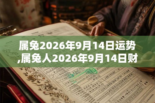 属兔2026年9月14日运势,属兔人2026年9月14日财运,生肖兔2026年9月14日运势 属兔2026年9月14日运势,属兔人2026年9月14日财运,生肖兔2026年9月14日运势