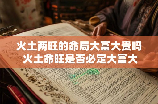 火土两旺的命局大富大贵吗 火土命旺是否必定大富大贵