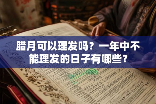 腊月可以理发吗?一年中不能理发的日子有哪些? 腊月可以理发吗?一年中不能理发的日子有哪些?