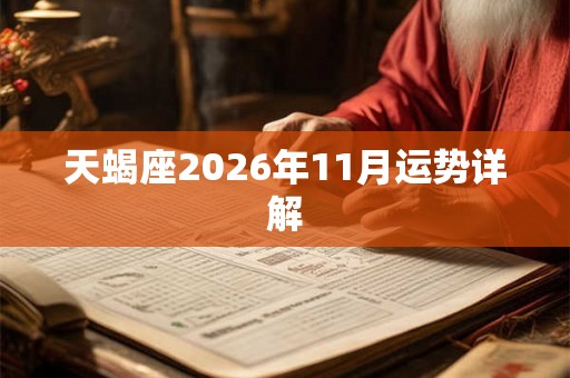 天蝎座2026年11月运势详解