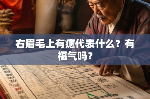 右眉毛上有痣代表什么？有福气吗？