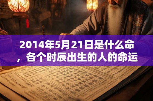 2014年5月21日是什么命，各个时辰出生的人的命运