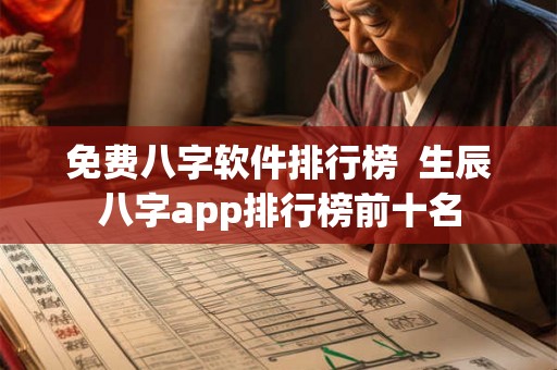 免费八字软件排行榜  生辰八字app排行榜前十名