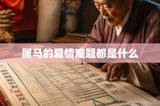 属马的爱情难题都是什么