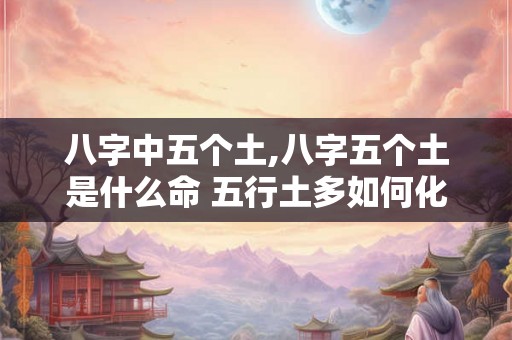 八字中五个土,八字五个土是什么命 五行土多如何化解? 八字中五个土,八字五个土是什么命 五行土多如何化解?