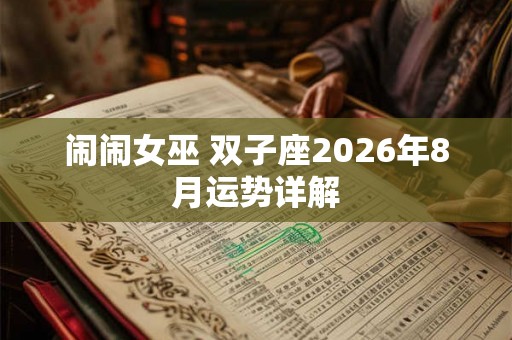 闹闹女巫 双子座2026年8月运势详解 闹闹女巫 双子座2026年8月运势详解