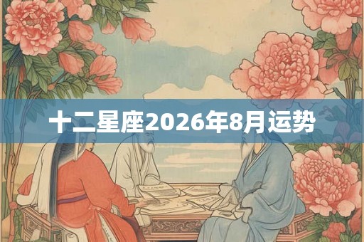 十二星座2026年8月运势