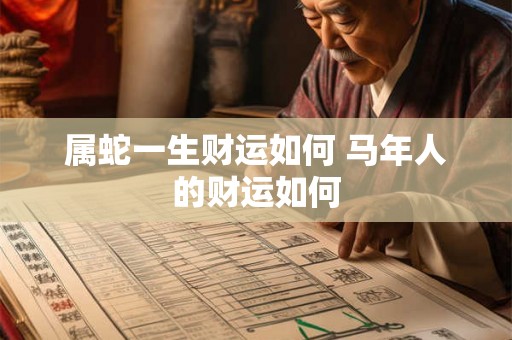 属蛇一生财运如何 马年人的财运如何
