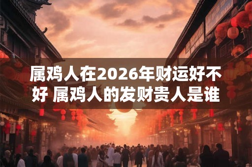 属鸡人在2026年财运好不好 属鸡人的发财贵人是谁