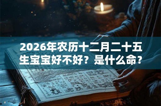 2026年农历十二月二十五生宝宝好不好？是什么命？