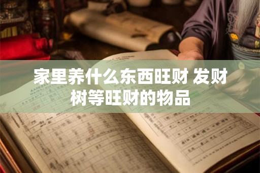 家里养什么东西旺财 发财树等旺财的物品 家里养什么东西旺财 发财树等旺财的物品
