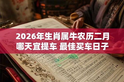 2026年生肖属牛农历二月哪天宜提车 最佳买车日子