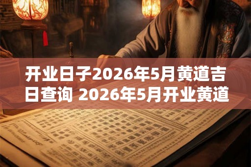 开业日子2026年5月黄道吉日查询 2026年5月开业黄道吉日是哪天