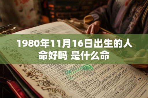 1980年11月16日出生的人命好吗 是什么命